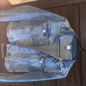 Two tone denim jacket